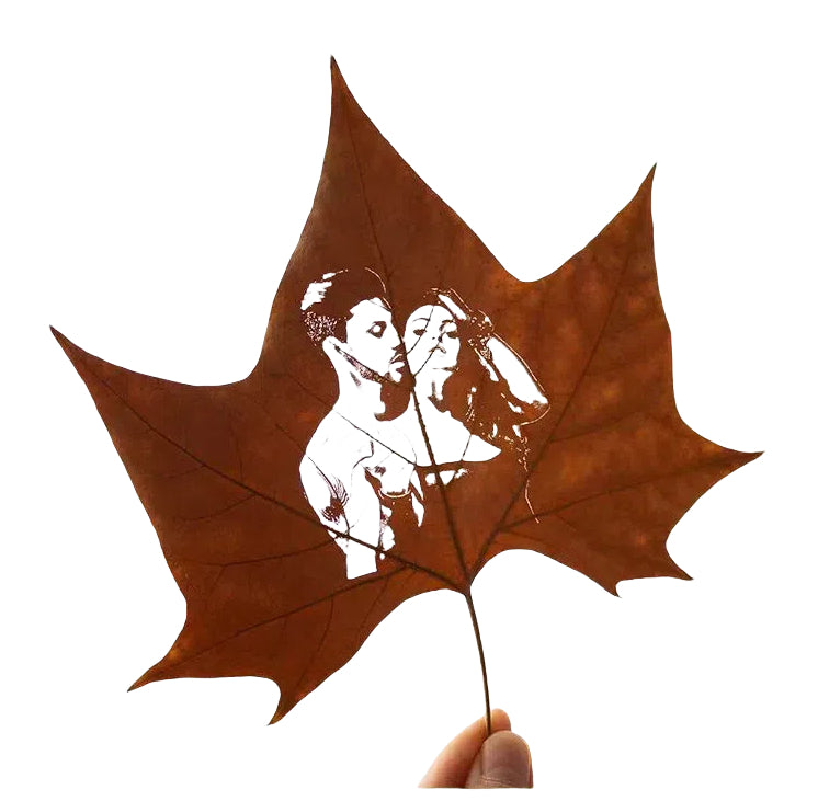 Custom Laser Leaf Portrait – Nature’s Canvas for Your Memories