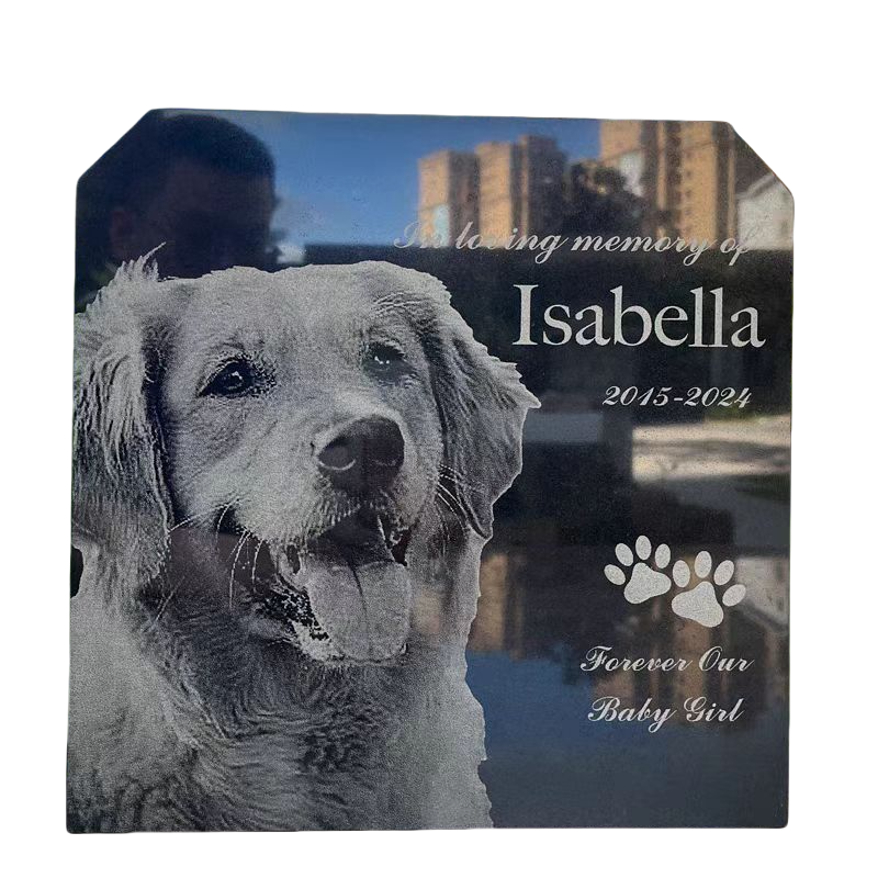Custom Stone Shadow Portrait – Hand-Pointed Eternal Memories on Black Slate
