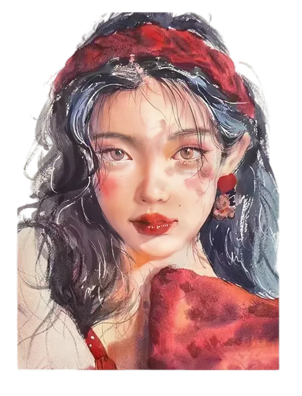 Custom Watercolor Portrait – Delicate Hand-Painted Memories