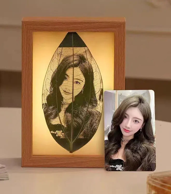 Custom Laser Leaf Portrait – Nature’s Canvas for Your Memories