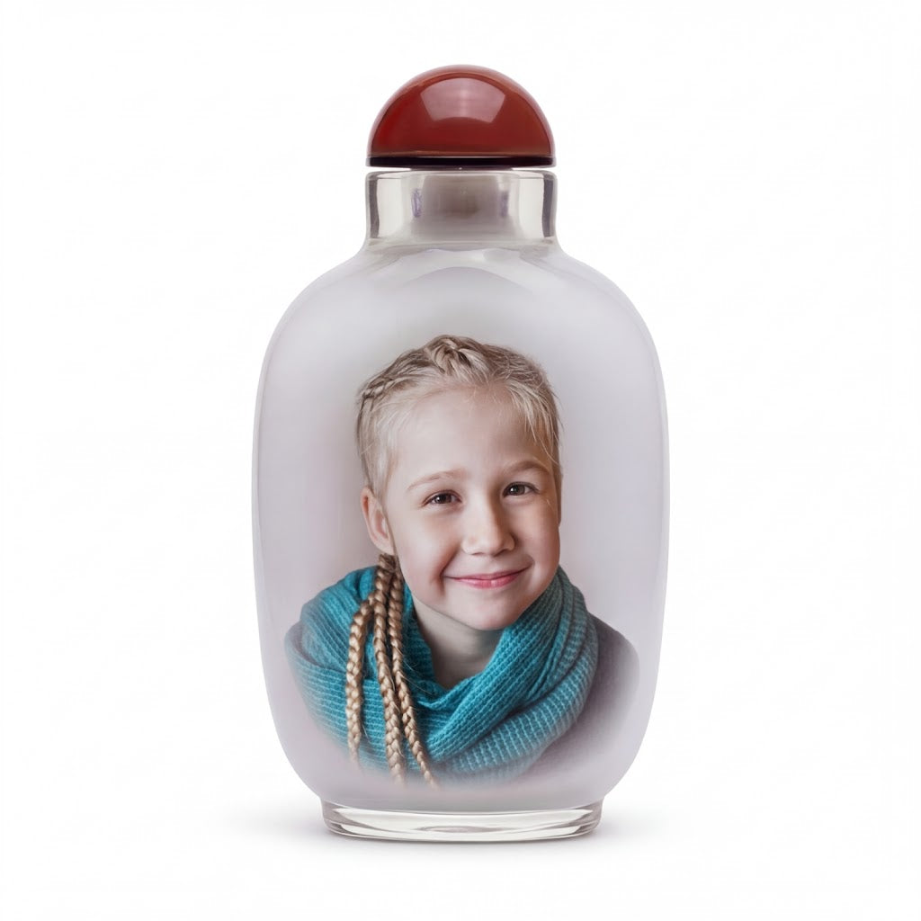 Inside Painted Snuff Bottle Portrait - Custom Heirloom Art
