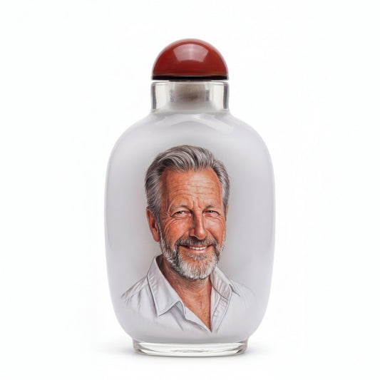 Inside Painted Snuff Bottle Portrait - Custom Heirloom Art